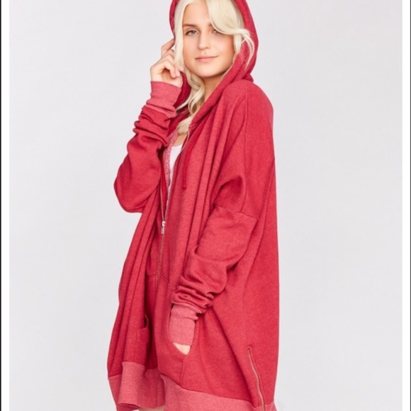 Make Offer Wildfox Essentials Charmed Hoodie Red - Picture 1 of 8